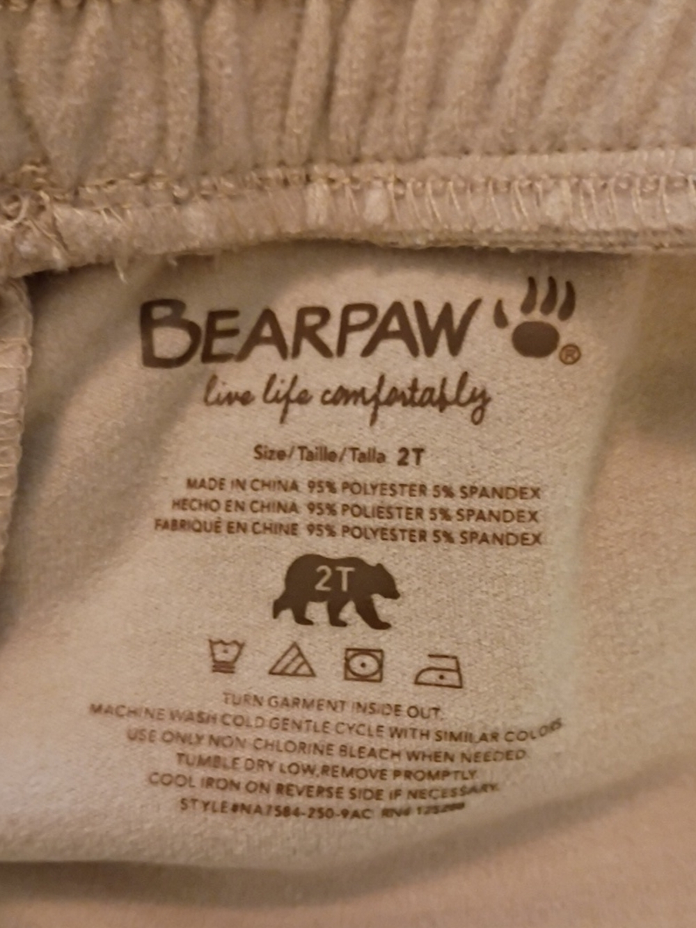 BearPaw Cream/Beige Kids Zip-Up Sweatshirt & Joggers Set 2T - Picture 14 of 15